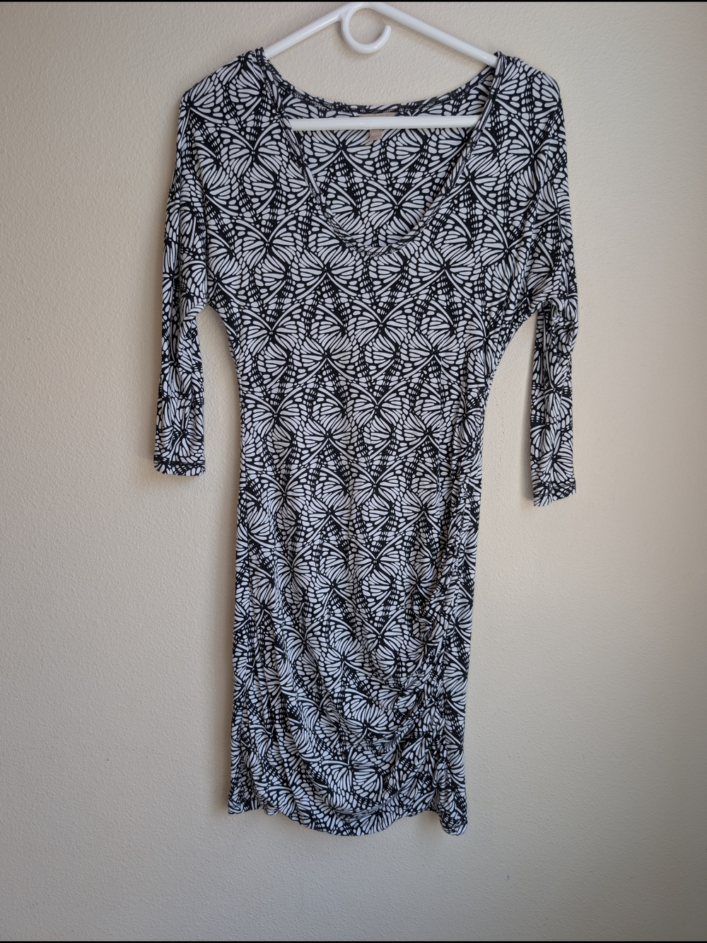 Banana Republic Jersey Knit Ruched Dress Women's Size XS